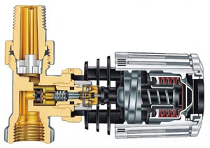 Терморегулятор Danfoss в разрезе